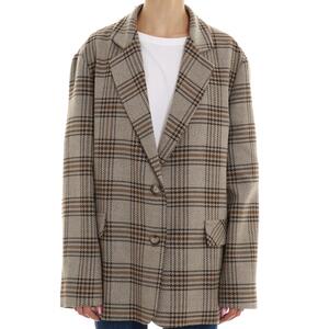 GIACCA OVER CHECK HAVEONE MARRONE